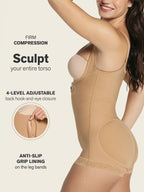 Compression Ferme Open Bust Body Shaper Boyshort