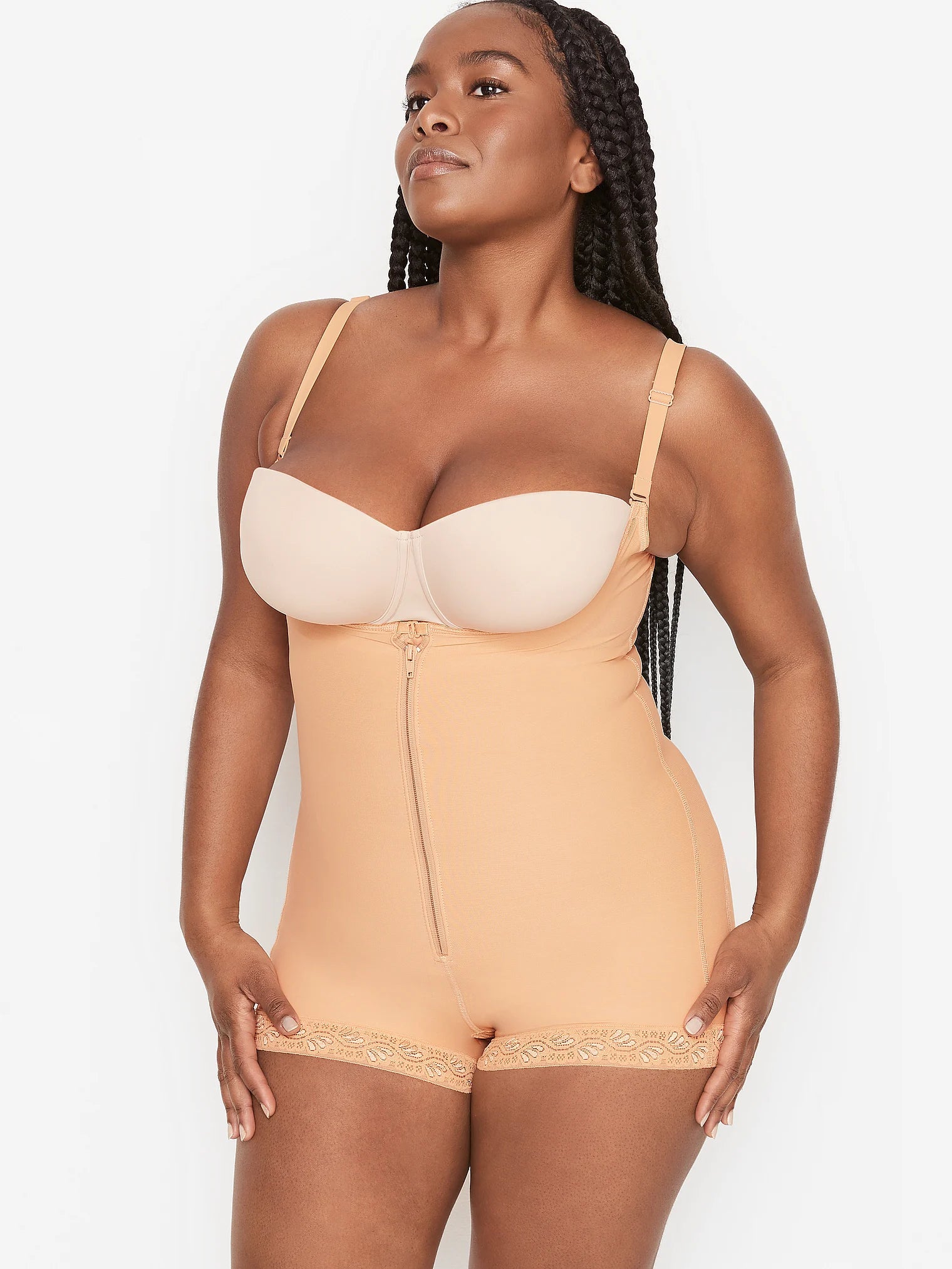 Compression Ferme Open Bust Body Shaper Boyshort