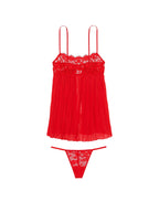 Ensemble de nuisettes plissées en dentelle