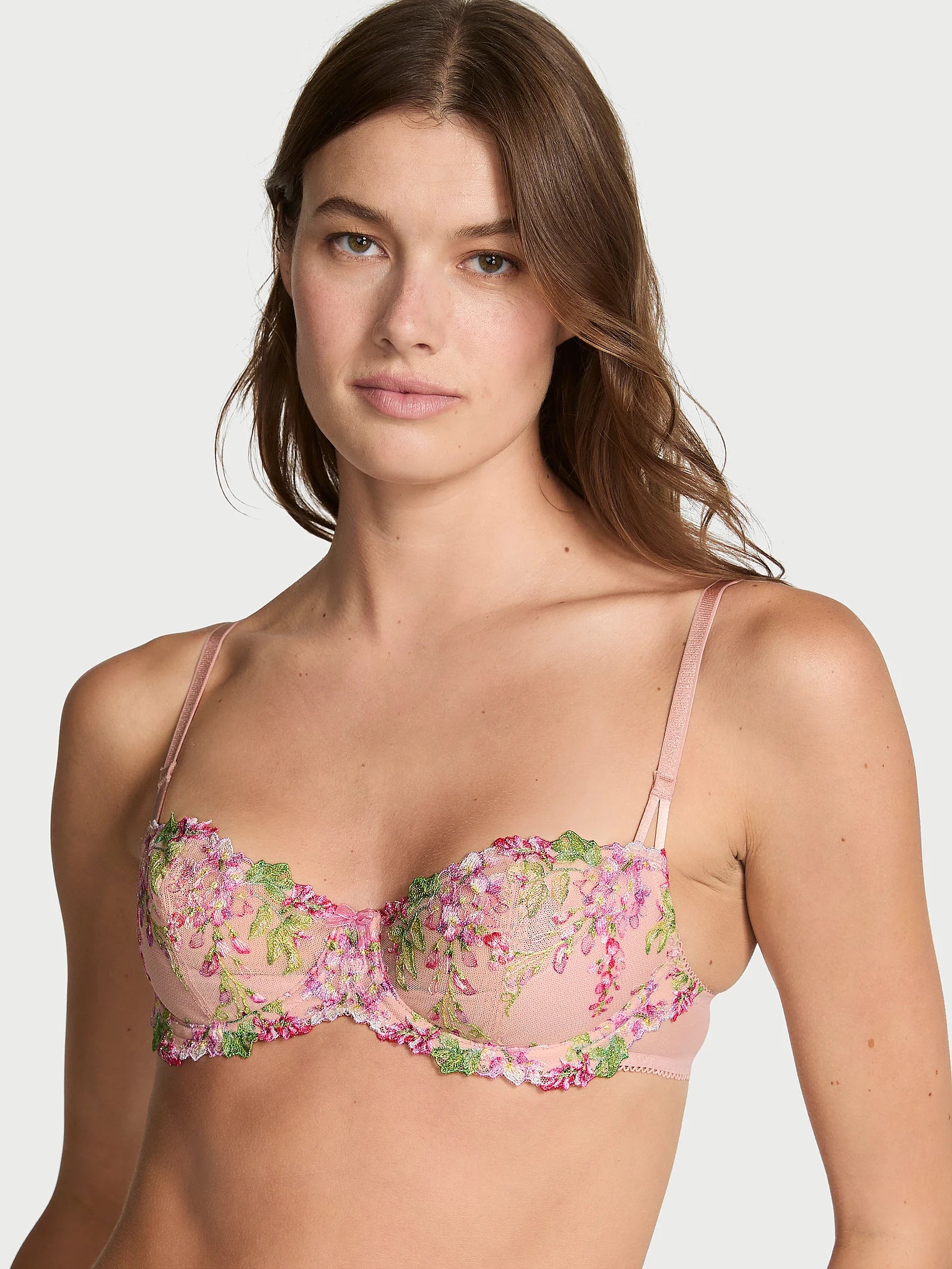Soutien-gorge balconnet non doublé à glycine brodée Wicked
